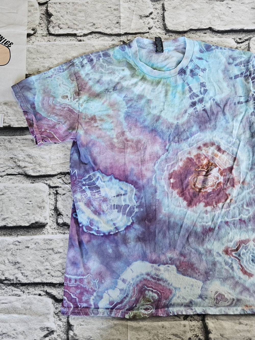 Tie-Dye Adult Tee in Pastel Purple & Blue